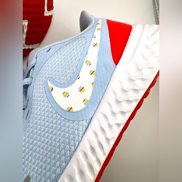 Nike Revolution Blue and Red Women's  Athletic Shoes with Modern Design - Picture 12 of 12